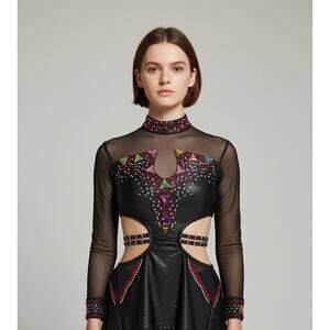 Glamour Costumes Rhinestone Boy Short Costume size LC